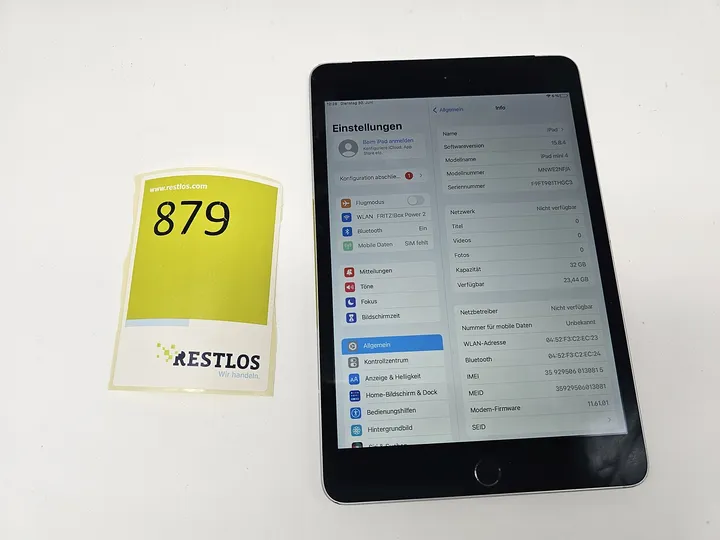 iPad Mini 4 32GB + Simkartenslot